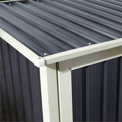 Rowlinson Trentvale Metal Pent Shed Dark Grey W Ft X D Ft Free Uk